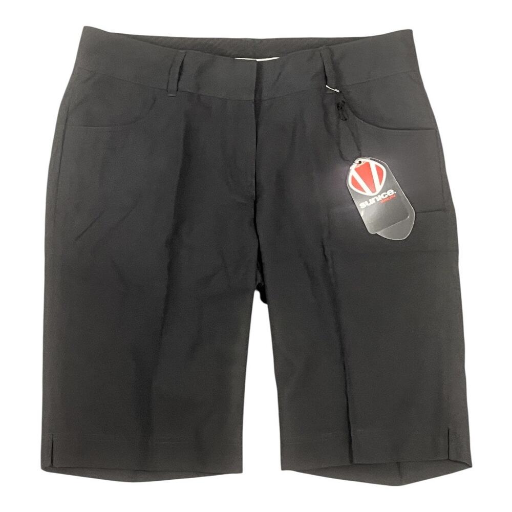 SUNICE Ladies Golf Wrinkle Resistant Bermuda Shorts Size 8